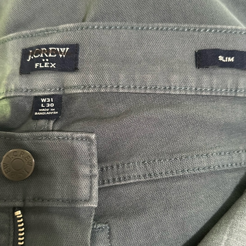 J.Crew Factory Slim Fit Garment Dyed 5-Pocket Pant in Opal Blue (31x30) - Picture 7 of 8